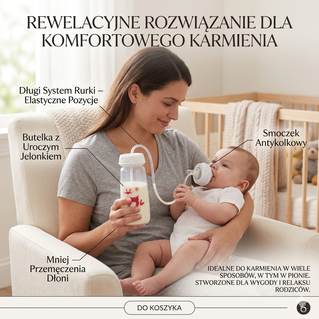 NieKapek | Antykolkowa Butelka ze Słomką 240 ml